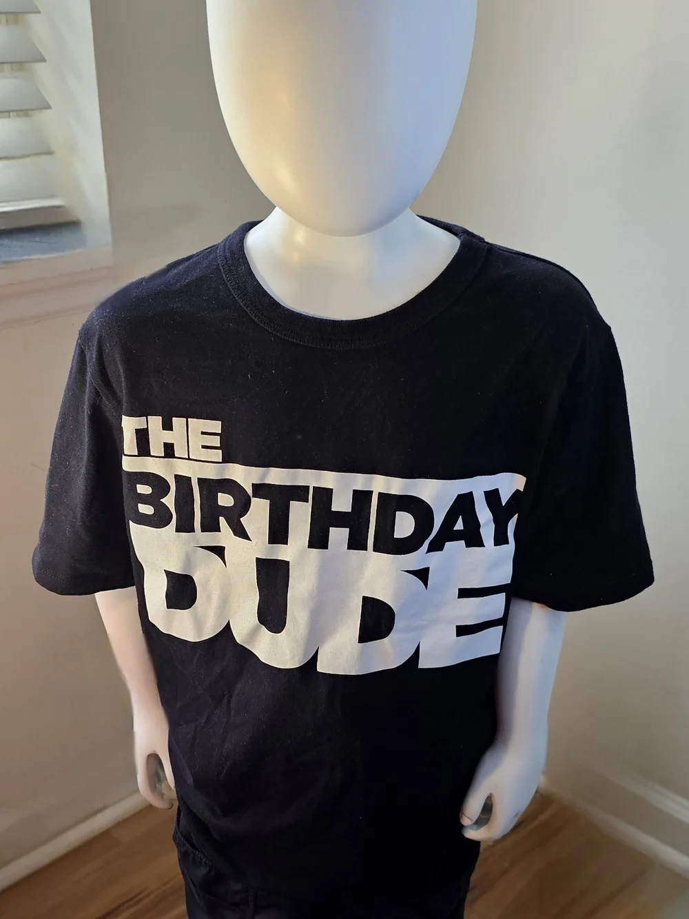 Black Childrens Place Graphic Tee with White Print For Birthday Boy